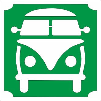 5x5 cm-es Csillámtetoválás sablon -  Vw Transporter 235