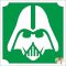 5x5 cm-es Csillámtetoválás sablon - Darth Vader 236