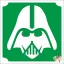 5x5 cm-es Csillámtetoválás sablon - Darth Vader 236