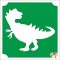 5x5 cm-es Csillámtetoválás sablon - T Rex dino 239