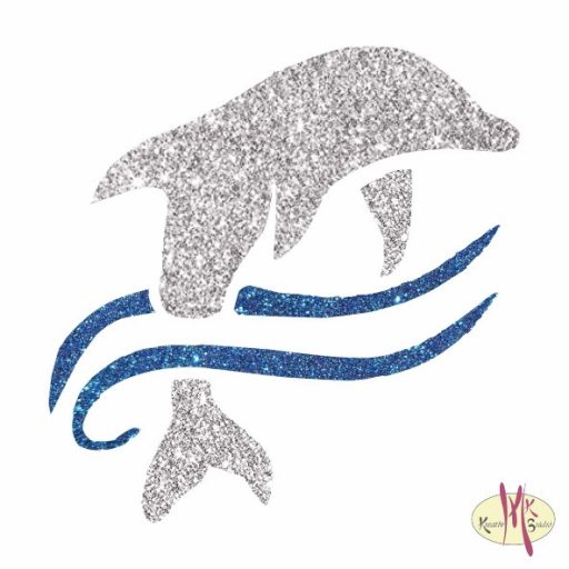 5x5 cm-es Csillámtetoválás sablon - Delfin 246