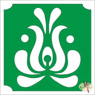   5x5 cm-es Csillámtetoválás sablon - Magyar motívum virág 250