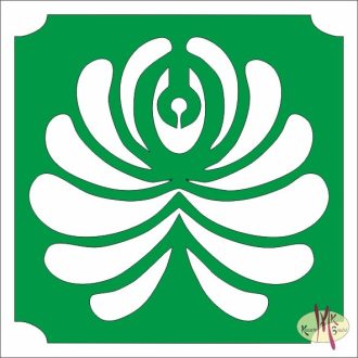   5x5 cm-es Csillámtetoválás sablon - Magyar motívum virág 251