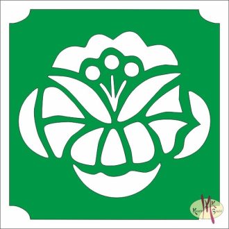   5x5 cm-es Csillámtetoválás sablon - Magyar motívum virág 257