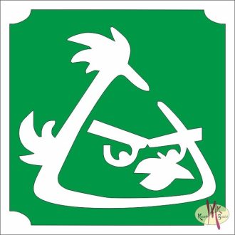 5x5 cm-es Csillám tetoválás sablon - Angry Birds 263