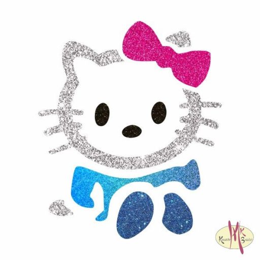 5x5 cm-es Csillám tetoválás sablon - Hello Kitty 267