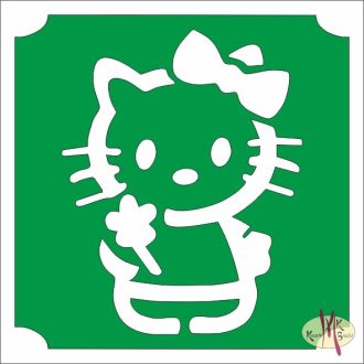 5x5 cm-es Csillám tetoválás sablon - Hello Kitty 268