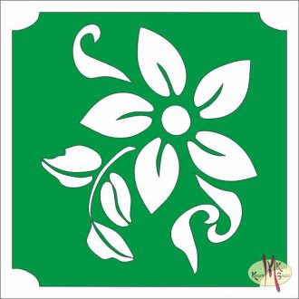 5x5 cm-es Csillámtetoválás sablon - Virág 269