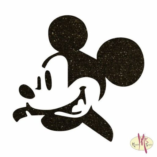 5x5 cm-es Csillám tetoválás sablon - Mickey egér 281
