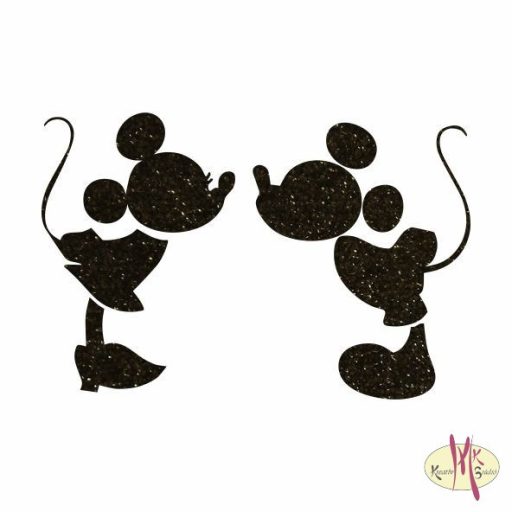 5x5 cm-es Csillámtetoválás sablon - Mickey és Minnie mouse 283