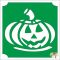 5x5 cm-es Csillám tetoválás sablon - Halloween tök 295