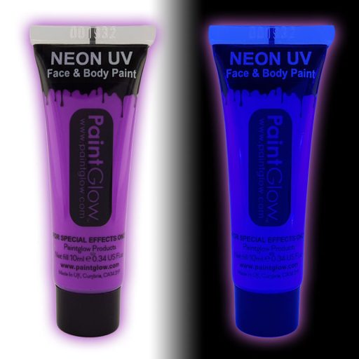 Paintglow Uv - Neon arc és testfesték lila 10ml