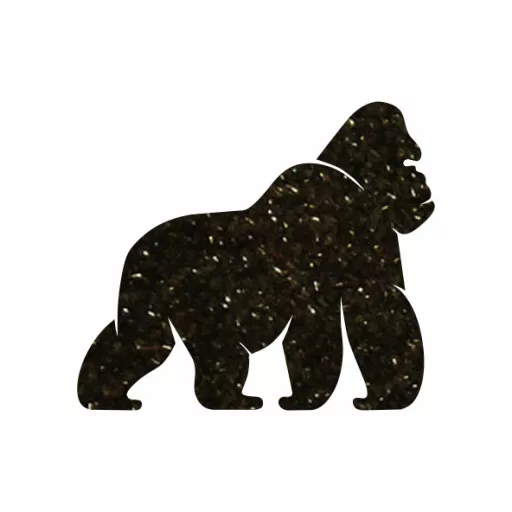KiviArt 5x5 cm-es Csillámtetoválás sablon -  Gorilla 298