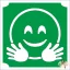 5x5 cm-es Csillám tetoválás sablon -Emoji, Smile 321