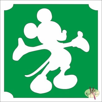 5x5 cm-es Csillám tetoválás sablon - Mickey egér 322