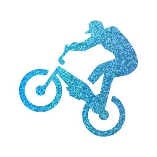 5x5 cm-es Csillám tetoválás sablon - BMX biciklis 339