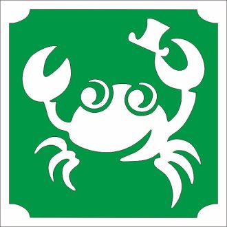 5x5 cm-es Csillámtetoválás sablon - Rák 342