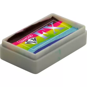 Diamond FX Bright Rainbow csíkos arcfesték 28g, professzionális "one stroke" festék, klasszikus szivárvány színek, fesztivál és szivárvány festés, bőrbarát, vízbázisú