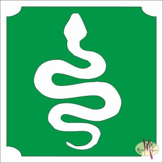5x5 cm-es Csillámtetoválás sablon - Kígyó 372