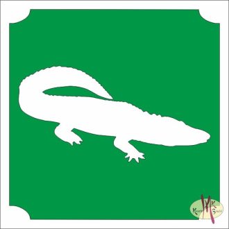 5x5 cm-es Csillám tetoválás sablon - Krokodil 373