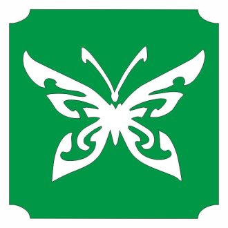 5x5 cm-es Csillám tetoválás sablon - Lepke 378