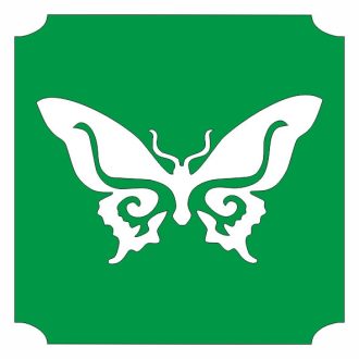 5x5 cm-es Csillám tetoválás sablon - Lepke 379