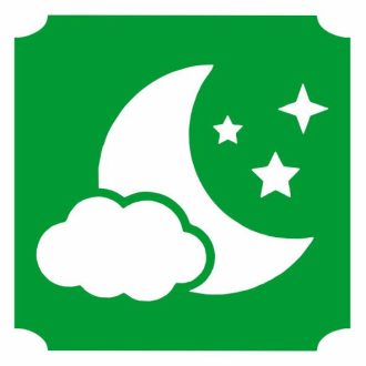   5x5 cm-es Csillámtetoválás sablon - Hold és csillagok 387 