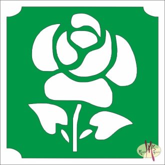 5x5 cm-es Csillámtetoválás sablon - Rózsa 392