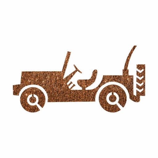 5x5 cm-es Csillám tetoválás sablon - Jeep 393