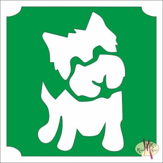   5x5 cm-es Csillámtetoválás sablon Yorkshire terrier kutya 412