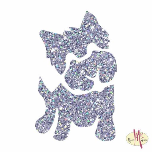 5x5 cm-es Csillámtetoválás sablon Yorkshire terrier kutya 412