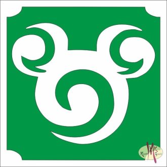 5x5 cm-es Csillámtetoválás sablon Mickey egér 416