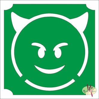 5x5 cm-es Csillámtetoválás sablon - Emoji, smiley  420