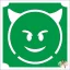 5x5 cm-es Csillámtetoválás sablon - Emoji, smiley  420