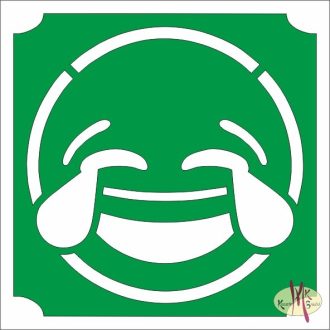 5x5 cm-es Csillámtetoválás sablon - Smiley, emoji 422