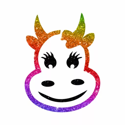 Csillámtetoválás sablon Meggy Moo, Boci sablon, glitter tattoo stencil az MK Bazártól.