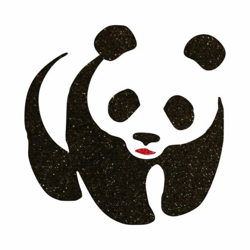 5x5 cm-es Csillámtetoválás sablon - Panda 450