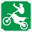 5x5 cm-es Csillámtetoválás sablon - Cross motoros 454