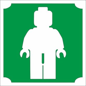 5x5 cm-es Csillám tetoválás sablon - Lego ember 457
