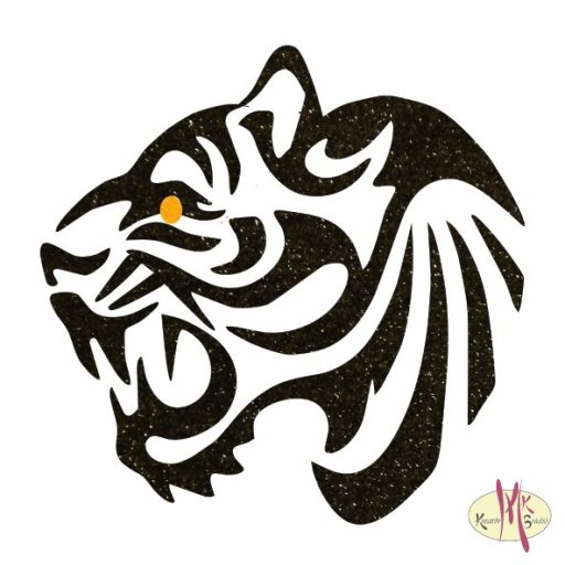 5x5 cm-es Csillám tetoválás sablon - Tigris 459