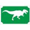 Csillámtetoválás sablon 8x5 cm-es  -T. Rex 140