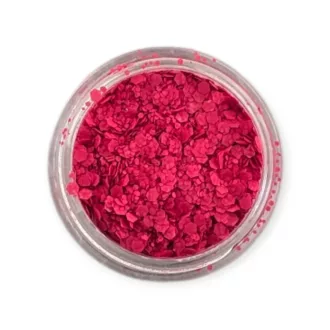 KiviArt Mixed Chunky UV Csillám Red GSL153 - Világító Piros Nagyszemcsés Glitter