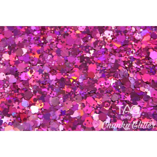 TAG Chunky Glitter Gel Plum - Szilva 20gr