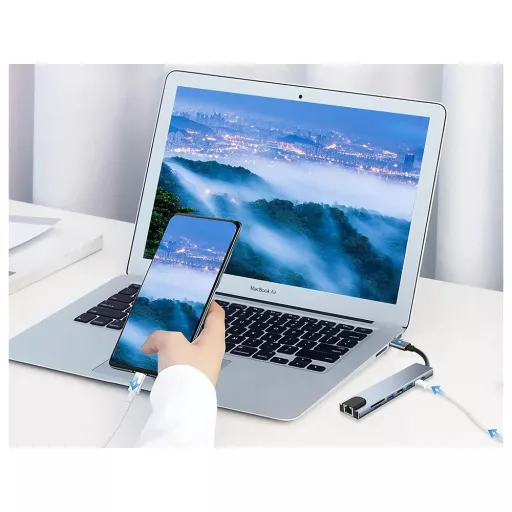 USB-C HUB 8 az 1-ben – 4K HDMI, PD, Ethernet