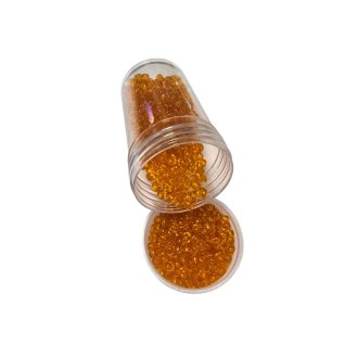 Kásagyöngy - átlátszó 20g narancs 2 mm