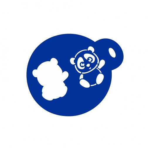 Arcfestés sablon, stencil - Panda maci