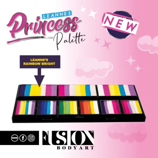 Fusion csíkos arcfesték paletta – Leanne's Princess - szirompaletta