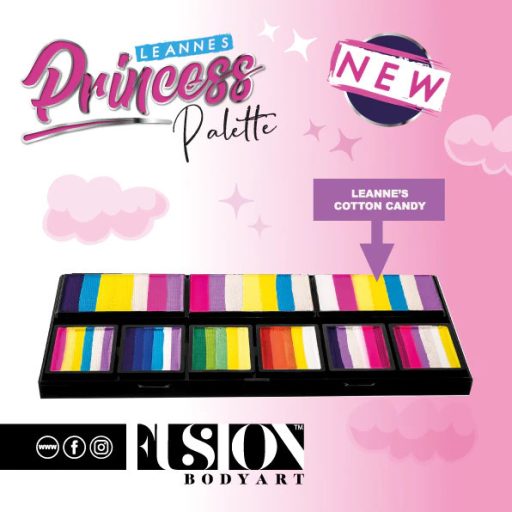 Fusion csíkos arcfesték paletta – Leanne's Princess - szirompaletta