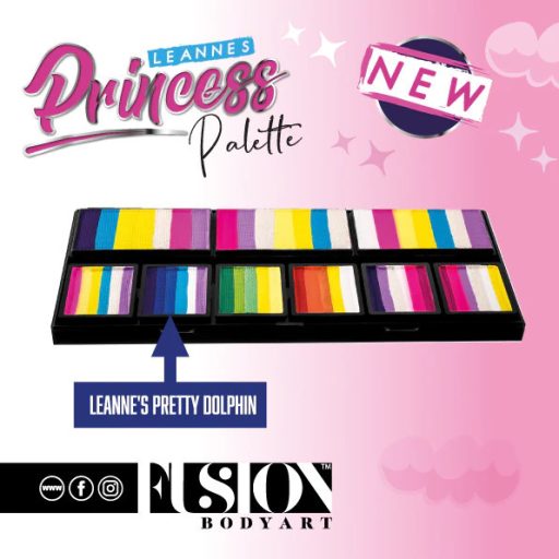 Fusion csíkos arcfesték paletta – Leanne's Princess - szirompaletta