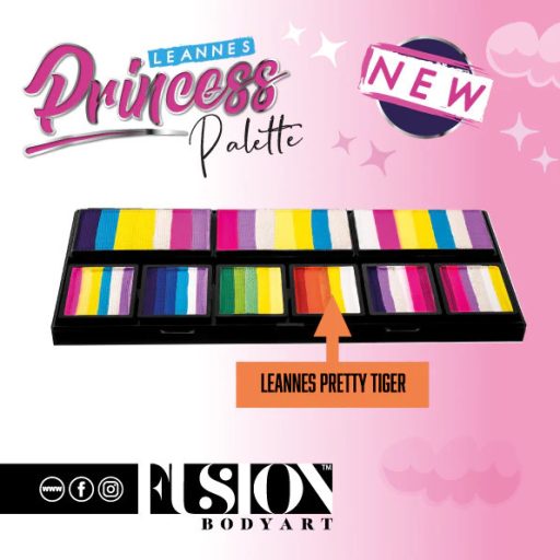 Fusion csíkos arcfesték paletta – Leanne's Princess - szirompaletta